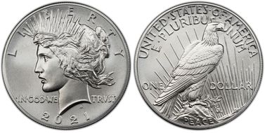 2021 $1 Peace Dollar 100th Anniversary First Strike MS69