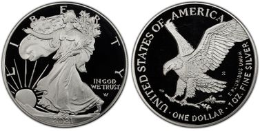 2021-S $1 Silver Eagle - Type 2 First Strike PR69DCAM