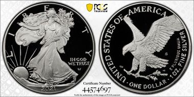 2021-S $1 Silver Eagle - Type 2 First Strike PR69DCAM