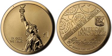 2018-S $1 American Innovation Rev PR Washington-Signed 1st Patent PR69