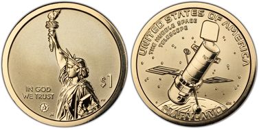 2020-S $1 American Innovation MD Rev PR The Hubble Space Telescope PR69