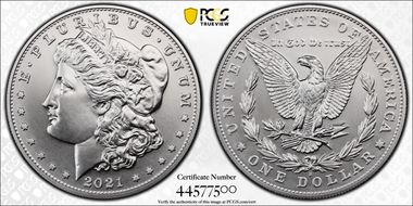 2021-S $1 Morgan Dollar 100th Anniversary First Strike MS70