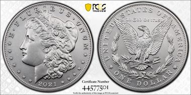 2021-S $1 Morgan Dollar 100th Anniversary First Strike MS70