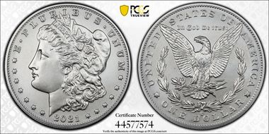 2021-O Privy $1 Morgan Dollar 100th Anniversary First Strike MS70