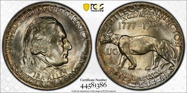 1927 50C Vermont MS64