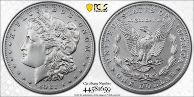 2021-CC Privy $1 Morgan Dollar 100th Anniversary First Strike MS69
