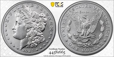 2021-O Privy $1 Morgan Dollar 100th Anniversary First Strike MS70