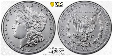 2021-O Privy $1 Morgan Dollar 100th Anniversary First Strike MS70