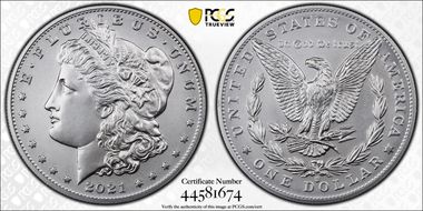2021-O Privy $1 Morgan Dollar 100th Anniversary First Strike MS70