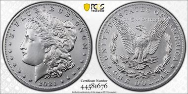 2021-O Privy $1 Morgan Dollar 100th Anniversary First Strike MS70