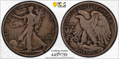 1917-D 50C Reverse VG10
