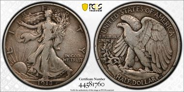 1918 50C VF25
