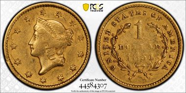 1851 G$1 AU50
