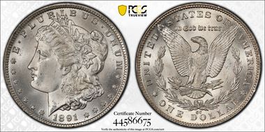1891-CC $1 MS65+