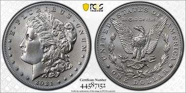 2021-O Privy $1 Morgan Dollar 100th Anniversary First Strike MS70