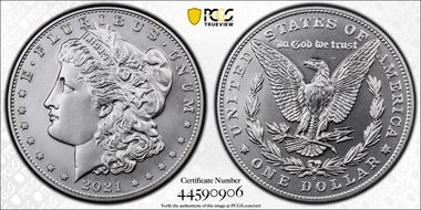 2021-D $1 Morgan Dollar 100th Anniversary First Strike MS69