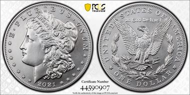 2021-S $1 Morgan Dollar 100th Anniversary First Strike MS70