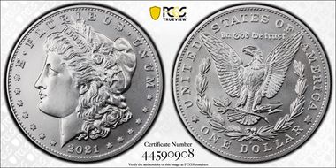 2021-S $1 Morgan Dollar 100th Anniversary First Strike MS70