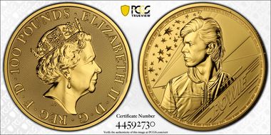 2021 £100 David Bowie MS65