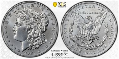 2021-D $1 Morgan Dollar 100th Anniversary First Strike MS70