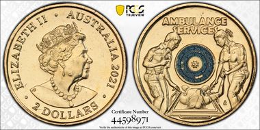 2021 $2 Ambulance Service Colorized MS66