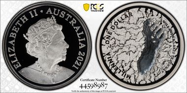 2021 $1 Mungo Footprint PR69DCAM