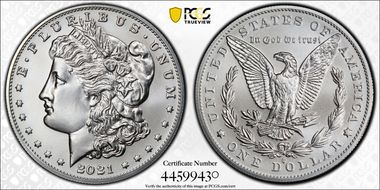 2021-O Privy $1 Morgan Dollar 100th Anniversary MS69