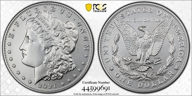 2021-S $1 Morgan Dollar 100th Anniversary First Strike MS70