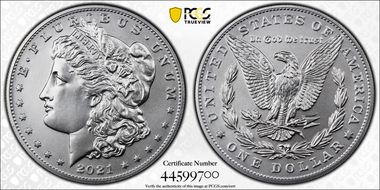 2021 $1 Morgan Dollar 100th Anniversary First Strike MS69
