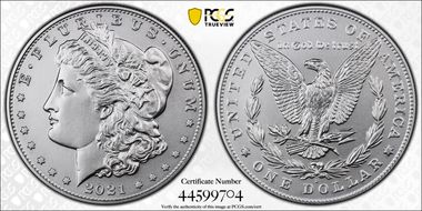 2021-D $1 Morgan Dollar 100th Anniversary First Strike MS69