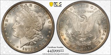 1878 7TF $1 Reverse of 1879 MS65+