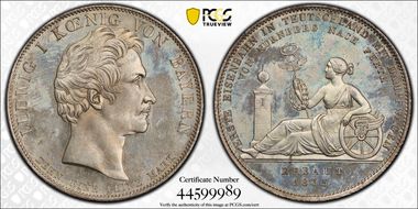 1835 Thaler KM-779 Railway MS64