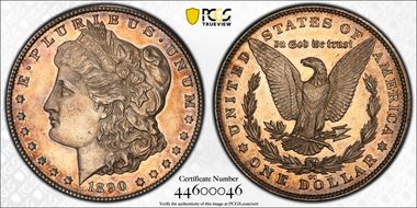 1890-CC $1 AU58
