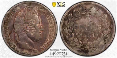 1831-Q 5 Fr Gad-677a Tête laurée - en relief N1