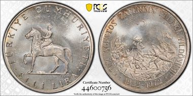 1972 50 L August Victory 50th Ann. MS64
