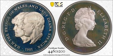 1981 25p S-LL4 Charles & Diana Ag PR68DCAM