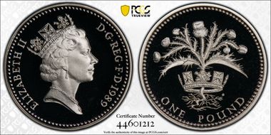 1989 £1 S-J7 Scottish Design Ag PR69DCAM