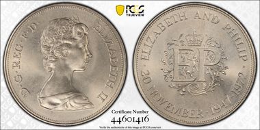 1972 25p S-LL1 Silver Anniversary Cu/Ni MS66