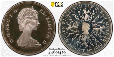 1980 25p S-LL3 Queen Mother Ag PR68DCAM