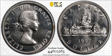 1957 S$1 MS65