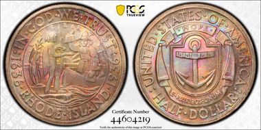 1936 50C Rhode Island MS66