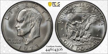 1973-S $1 Silver MS69