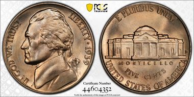 1939-D 5C Reverse of 1938 MS67+ FS