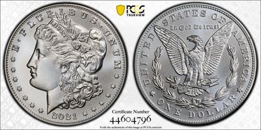 2021-D $1 Morgan Dollar 100th Anniversary MS70