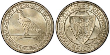 1930-D 3 Mk Rhineland J-345 MS65+