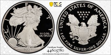 2007-W $1 Silver Eagle PR69DCAM