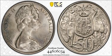 1966 50C KM-67  Ag MS63