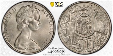 1966 50C KM-67  Ag MS63