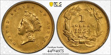 1854 G$1 Type 2 MS62