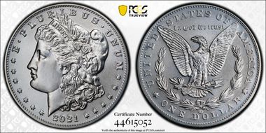 2021-CC Privy $1 Morgan Dollar 100th Anniversary MS69